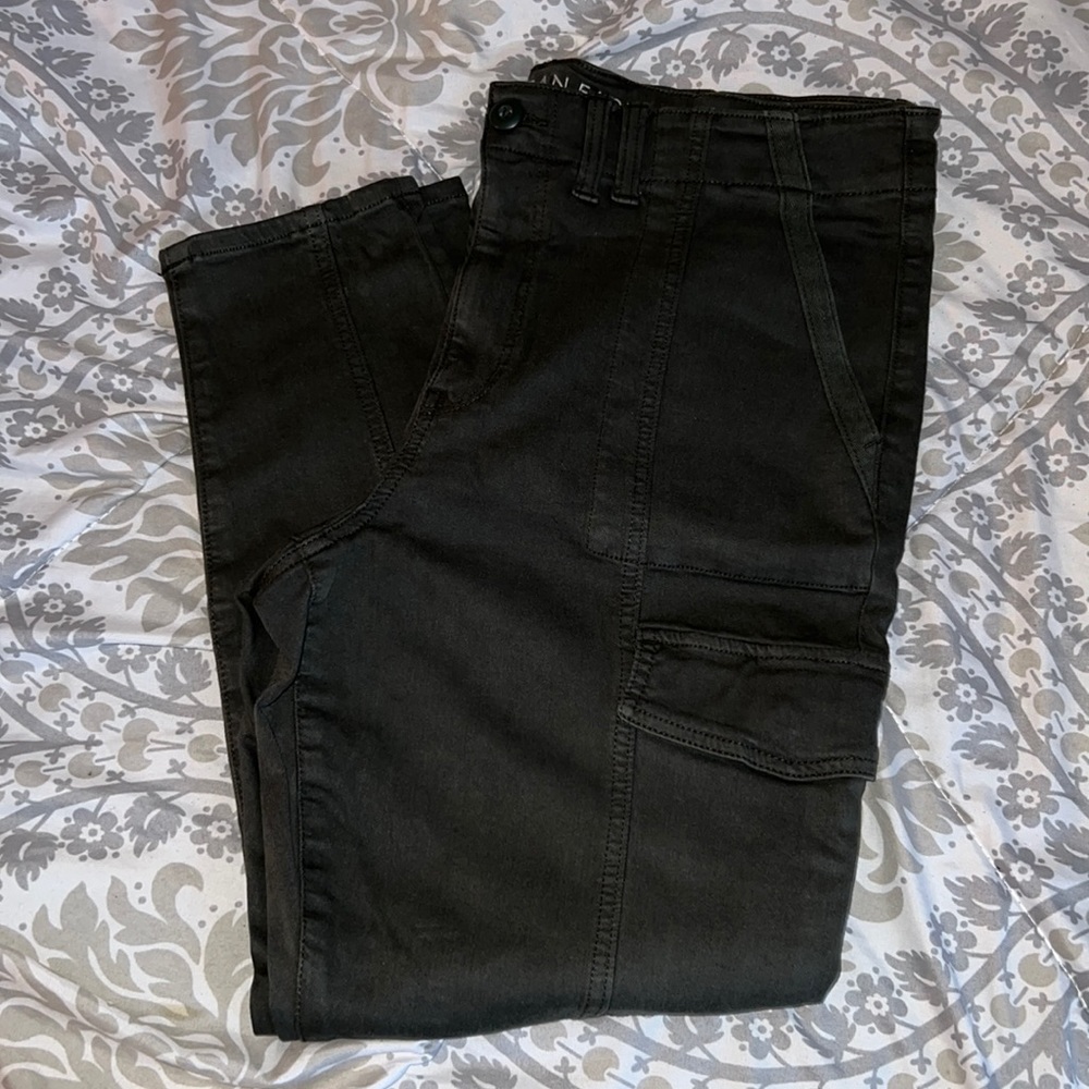 Olive Green Cargo Jeggings
